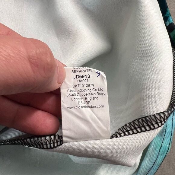 Closet Women's Sleeveless Black Top Wrap Skirt Scuba Feel Pencil Dress Size 6 - Picture 10 of 11